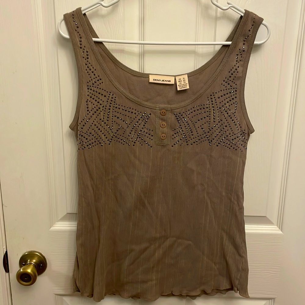 EUC DKNY Embellished Tank